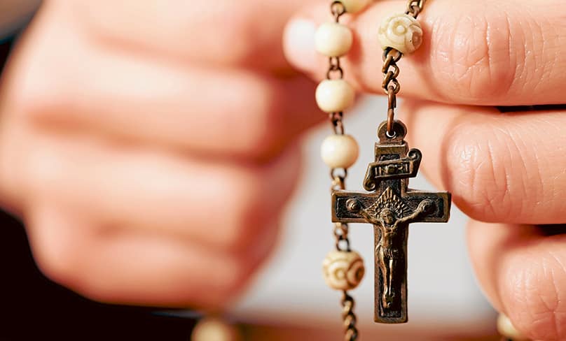 Catholic Rosary Hands Praying