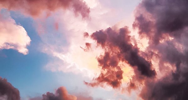 Red Clouds and Blue Sky